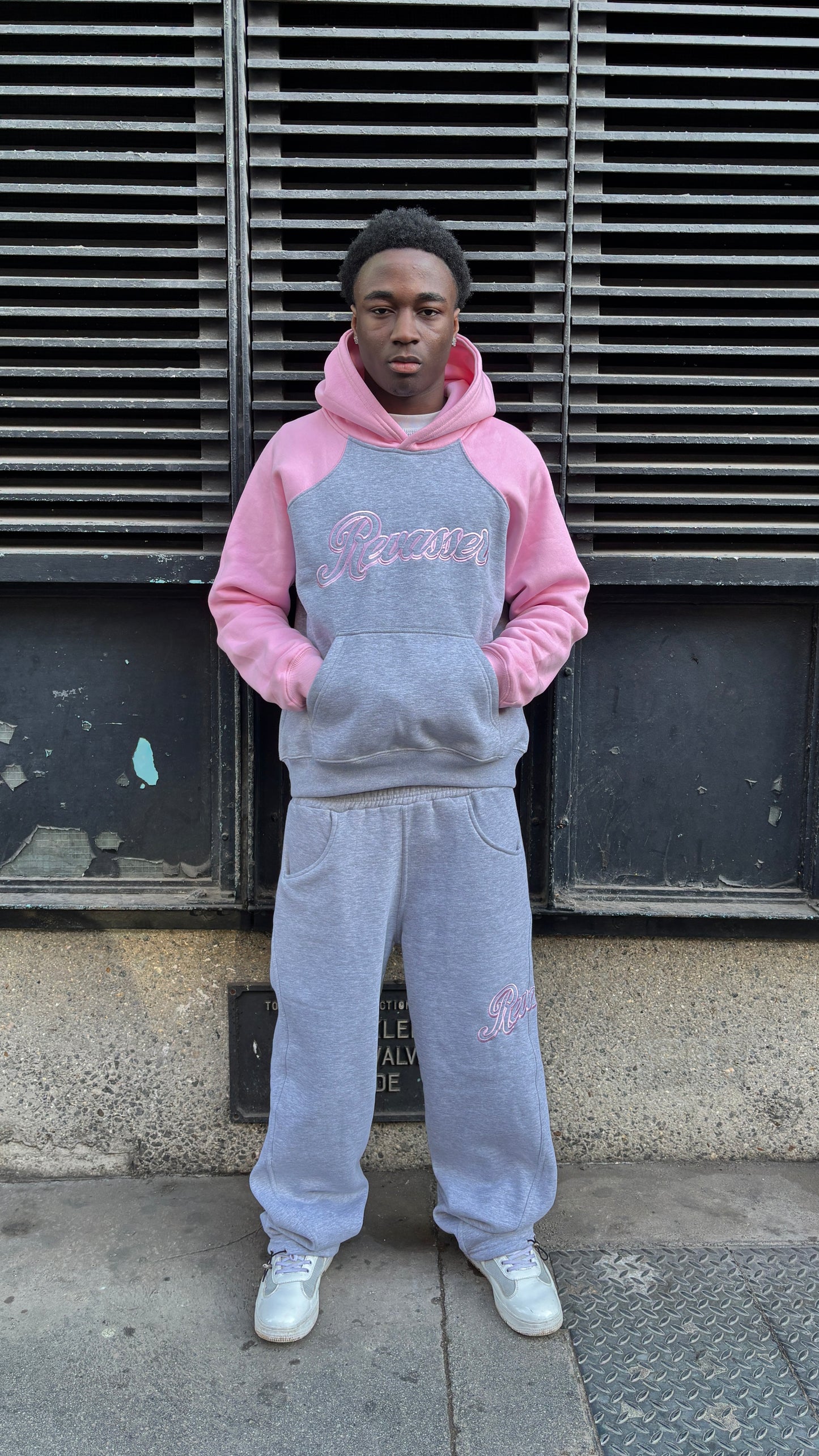 REVASSER COLOUR PANEL JOGGERS - PINK