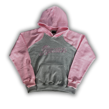 REVASSER COLOUR PANEL HOODIE - PINK