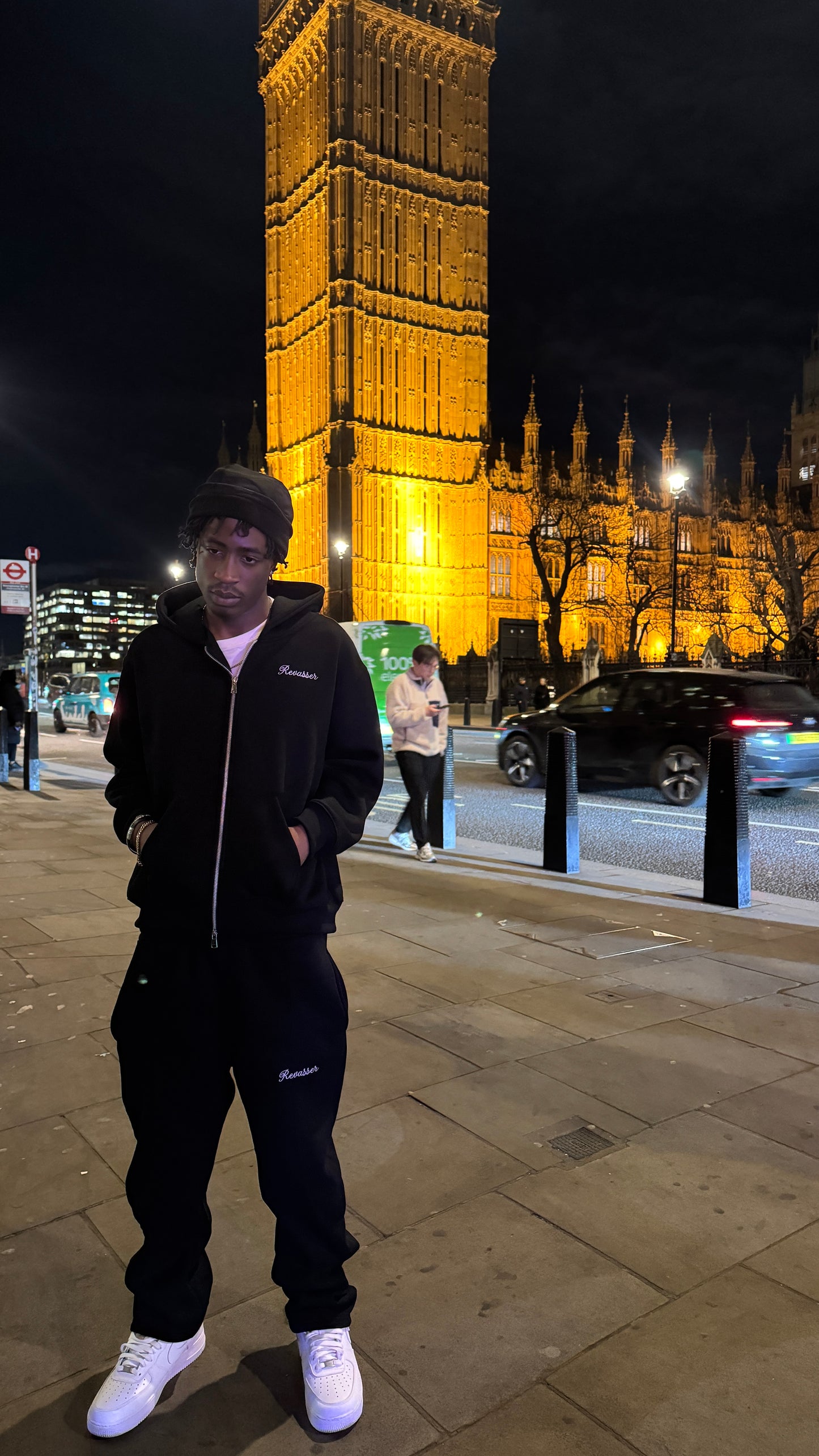 *SIGNATURE* REVASSER BLACK/LIGHT GREY ZIP UP HOODIE