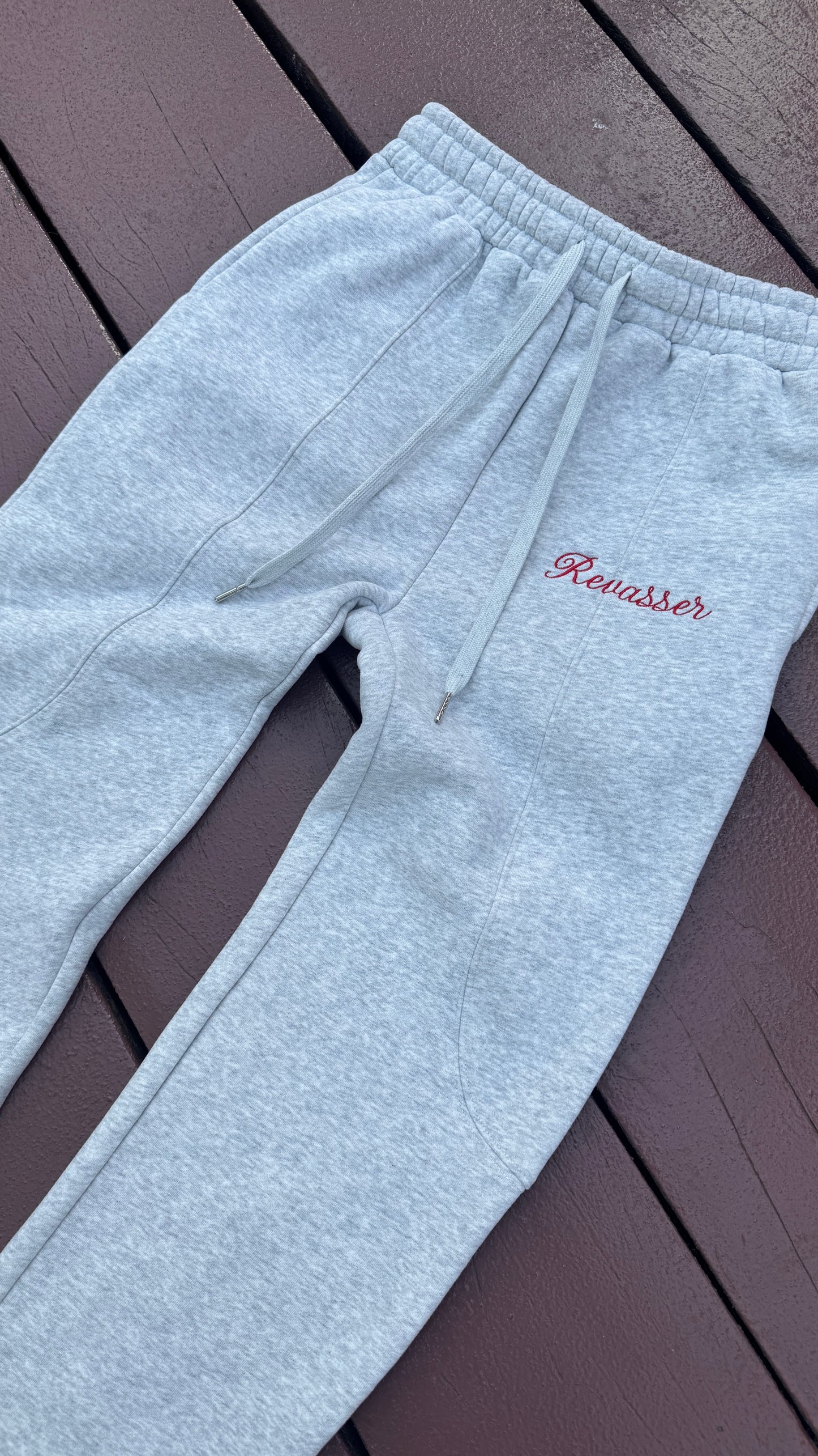 *SIGNATURE* REVASSER GREY/CHERRY RED JOGGERS