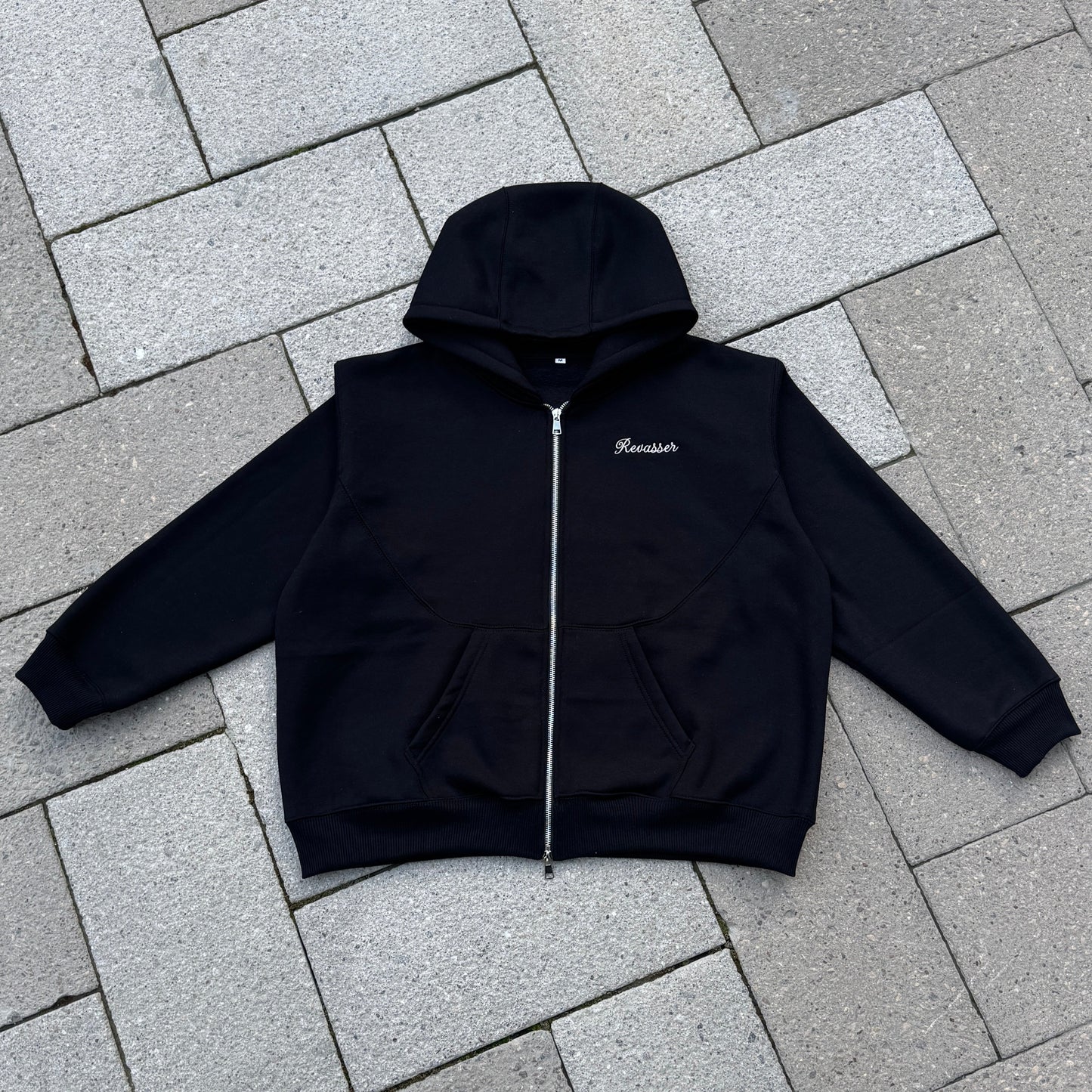 *SIGNATURE* REVASSER BLACK/LIGHT GREY ZIP UP HOODIE