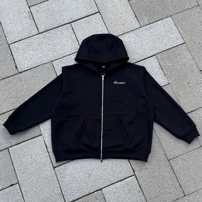 *SIGNATURE* REVASSER BLACK/LIGHT GREY ZIP UP HOODIE