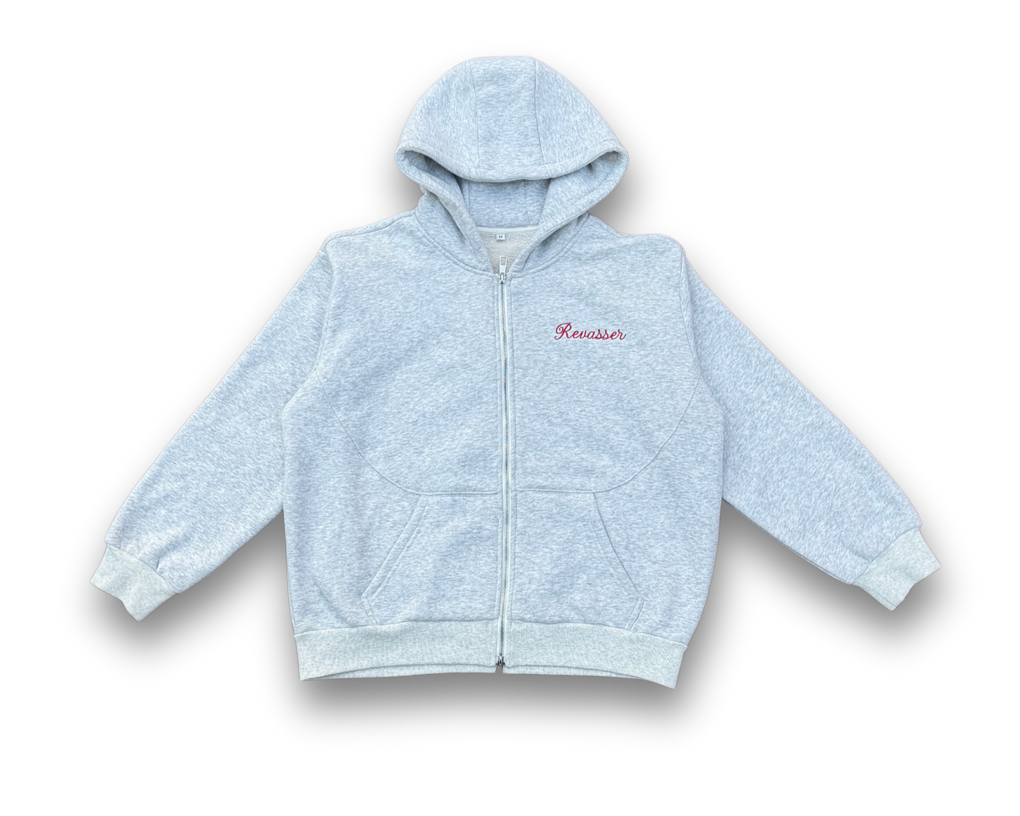 *SIGNATURE* REVASSER GREY/CHERRY RED ZIP UP HOODIE
