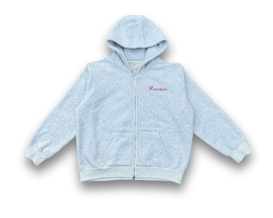 *SIGNATURE* REVASSER GREY/CHERRY RED ZIP UP HOODIE