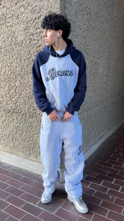 REVASSER COLOUR PANEL JOGGERS - NAVY