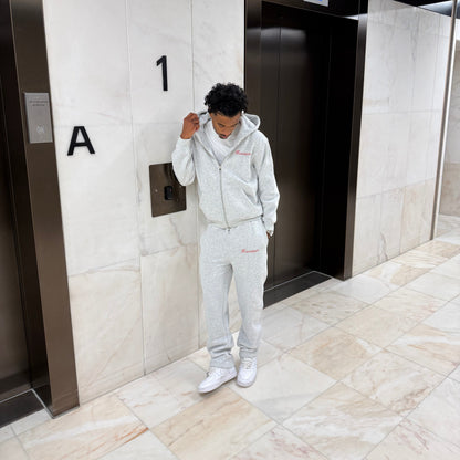 *SIGNATURE* REVASSER GREY/CHERRY RED JOGGERS