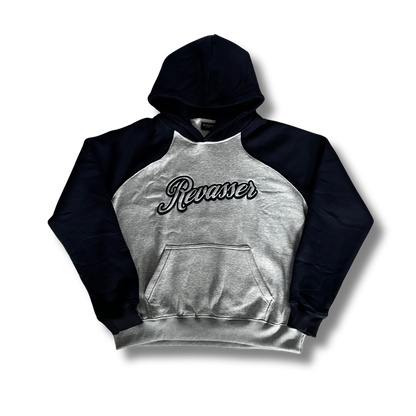 REVASSER COLOUR PANEL HOODIE - BLACK